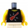 LEGO® - Torse noir sans manches avec guitare, éclairs