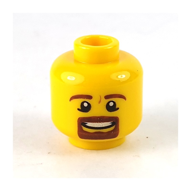 Lego Yellow Head Smile Orange Ski Goggles Pattern NEW