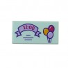 LEGO® Light Aqua Tile 1x2 Lavender Ribbon with '12:00' & 3 Balloons