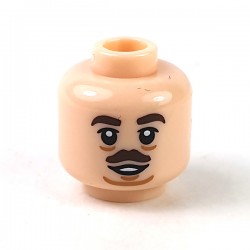Gap Tooth ☀️NEW Lego Minifigure Head Black Eyebrows Cheekbone Lines under Eyes 