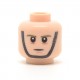 Lego United Bricks - WW2 Tête Allemand Jugulaire (Chair)