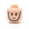 Lego United Bricks - WW2 Tête Allemand Jugulaire (Chair)