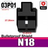 Si-Dan Toys - Bouclier pare-balles N18 (Noir P01)