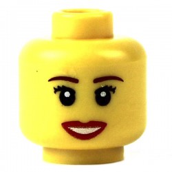 Yellow Minifig, Head Female Open Mouth Smile