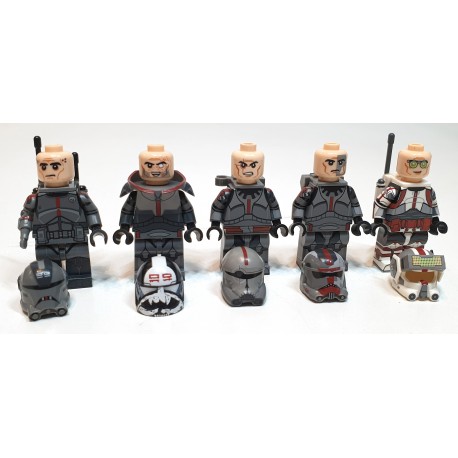 Clone Army Customs - Bad Batch Echo Wrecker Crosshair Hunter Tech Minifigs