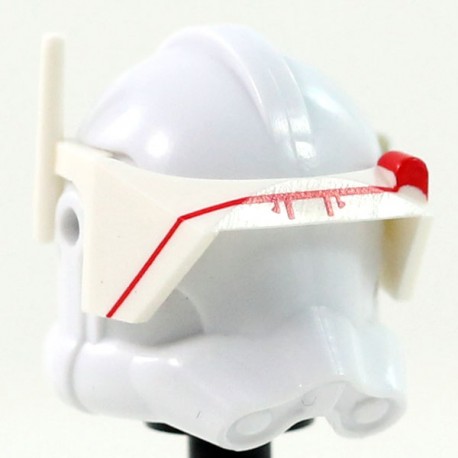 Clone Army Customs - Detail Red Print White Visor