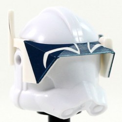 Clone Army Customs - Detail Visor Blanc - Impression Vaughn Bleu foncé