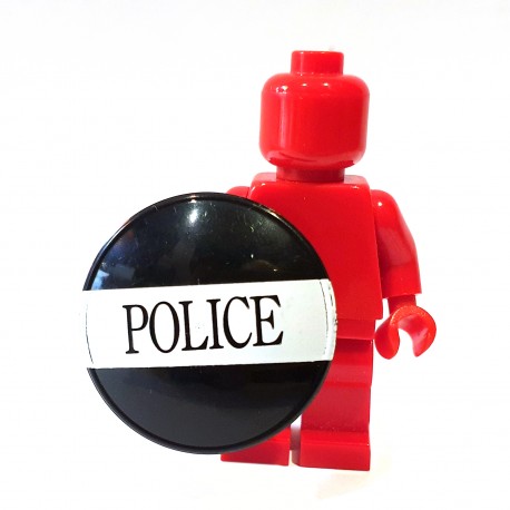 Lego Minifig Si-Dan Toys - Bouclier rond POLICE N3-PC1