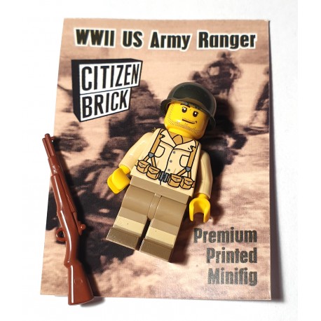 Lego Custom CITIZEN BRICK Minifig Ranger de l'armée Américaine (Seconde Guerre mondiale) (La Petite Brique)