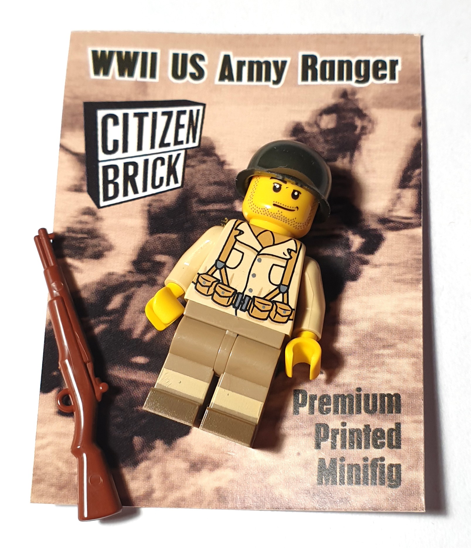 Lego Citizen Brick Minifig Ranger Américain (Seconde Guerre mondiale)