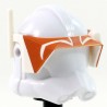 Clone Army Customs - Detail Dark Orange Vaughn Print White Visor