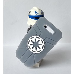 LPB - Bouclier Star Wars Clone Trooper Republic (Peint à la main) Lego Custom