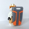LPB - Bouclier Star Wars Clone Trooper (Orange Peint à la main) Lego Minifig Custom