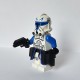 LPB - Kama Waistcape Rex (Noir) Bleu (Peint à la main) pour Minifig Lego Star Wars