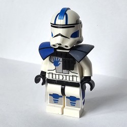 LPB - Epaulière Double Bleu & Gris foncé (Peint à la main) pour Minifig Lego Star Wars