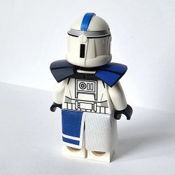 LPB - Epaulière Double Bleu & Gris foncé (Peint à la main) pour Minifig Lego Star Wars