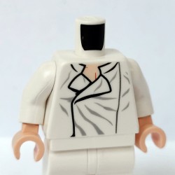 LEGO® - White Torso SW Shirt Open Collar with Wrinkles Han Solo