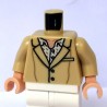 LEGO® - Tan Torso Suit with Buttons and White Collar Shirt