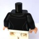 LEGO® - Black Torso Female Jacket Open over White Shirt, Collar, 5 Buttons & 2 Pockets