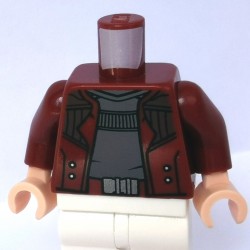 LEGO® - Dark Red Torso Open Jacket & Belt with Silver Buckle