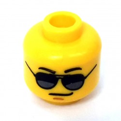 LEGO® - Yellow Minifigure, Head Glasses with Sunglasses