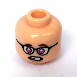 Lego - Light Flesh Minifig, Head Dual Sided, Louis Tully Ghostbusters