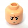 LEGO® - Light Flesh Minifig, Head Dark Brown Eyebrows, Furrowed Brow, Neutral