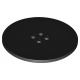 LEGO® Tile Round 8x8, 4 Studs in Center (6177 Black)