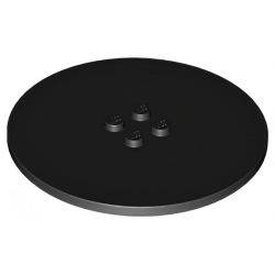 LEGO® Tile Round 8x8, 4 Studs in Center (6177 Black)
