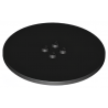 LEGO® Tile Round 8x8, 4 Studs in Center (6177 Black)