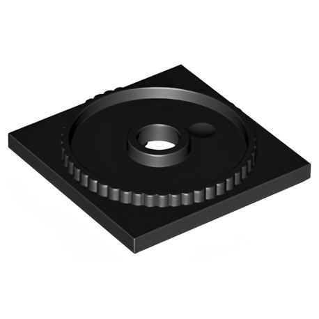 LEGO® Plateau tournant 4x4 base carrée (61485 Noir)