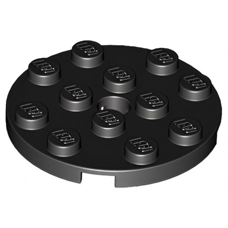 LEGO® Plaque ronde 4x4 avec trou (60474 Noir)