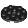 LEGO® Plaque ronde 4x4 avec trou (60474 Noir)