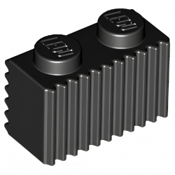 LEGO® Brique Modifiée Grille 1x2 (2877 Noir)