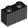LEGO® Brique Modifiée Grille 1x2 (2877 Noir)
