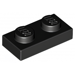 LEGO® Plate 1x2 (3023 Black)
