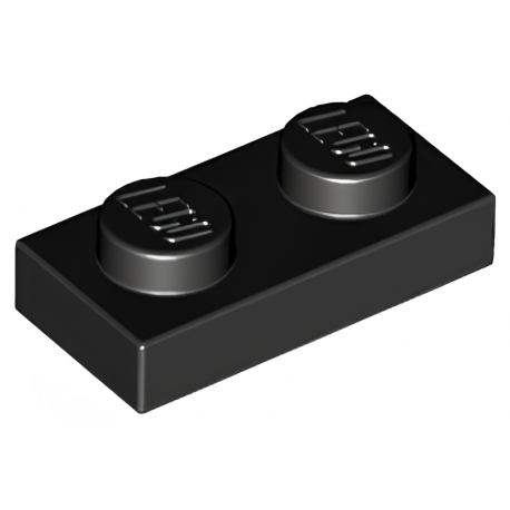 LEGO® Plate 1x2 (3023 Black)