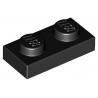 LEGO® Plate 1x2 (3023 Black)