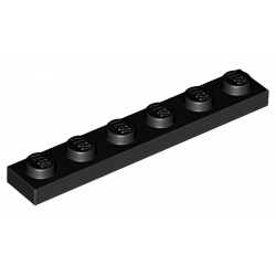 LEGO® Plate 1x6 (3666 Black)