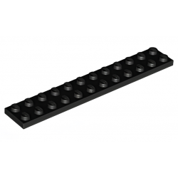 LEGO® Plate 2x12 (2445 Black)