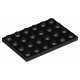 LEGO® Plaque 4x6 (3032 Noir)