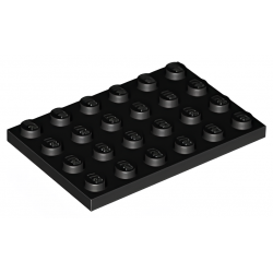 LEGO® Plate 4x6 (3032 Black)