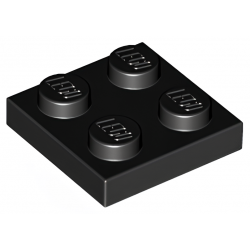 LEGO® Plate 2x2 (3022 Black)