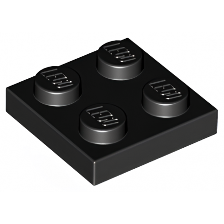 LEGO® Plaque 2x2 (3022 Noir)