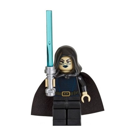 NEW Lego Star Wars Minifig Trans GREEN LIGHT SABER Minifigure Jedi Weapon w/GOLD 