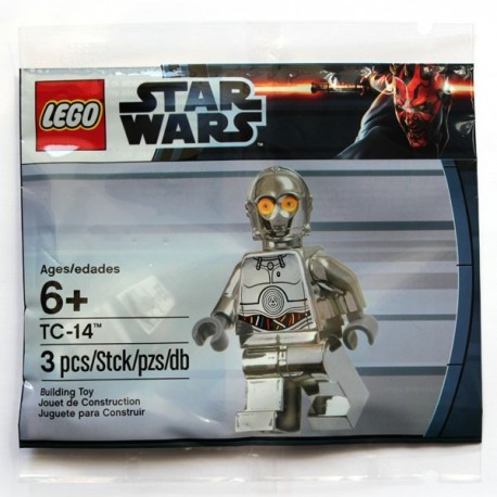 LEGO minifig Star Wars TC-14 chrome