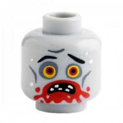 Lego Custom CITIZEN BRICK Tête Zombie "qui mange comme un cochon" (La Petite Brique)