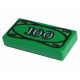 Tile 1 x 2 with 100 Dollar Bill Money Pattern