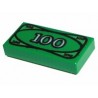 Tile 1 x 2 with 100 Dollar Bill Money Pattern