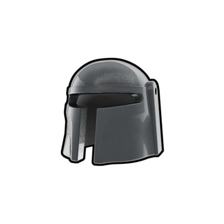 Lego Custom Arealight Silver Mando Helmet (La Petite Brique)